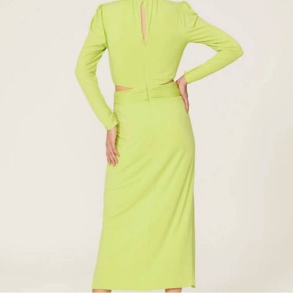 Self-portrait Green Midi Cutout Dress Size 2 - Picture 2 of 11